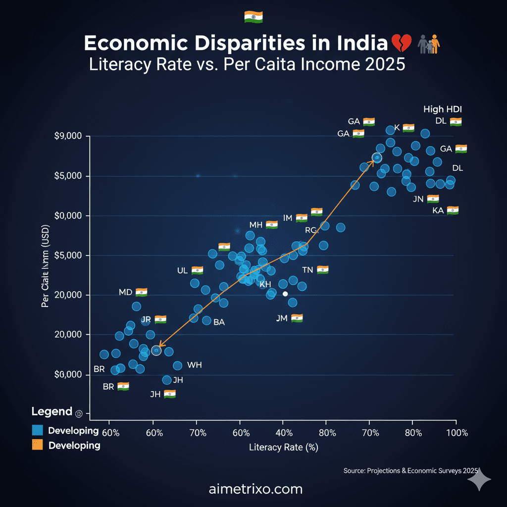 Indian States Economic Comparison 2025